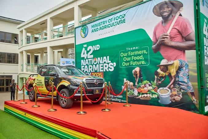Eezzy Group Foundation boosts Ghana’s 42nd National Farmers’ Day with a pickup, 20 motorcycles and a tractor